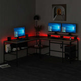 Birou Greta RGB, Dore - Negru, 180x60x74 cm