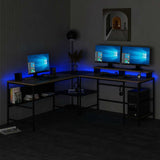 Birou Greta RGB, Dore - Negru, 180x60x74 cm