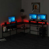 Birou Greta RGB - 8536, Negru, 180x60x74 cm