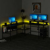 Birou Greta RGB - 8536, Negru, 180x60x74 cm
