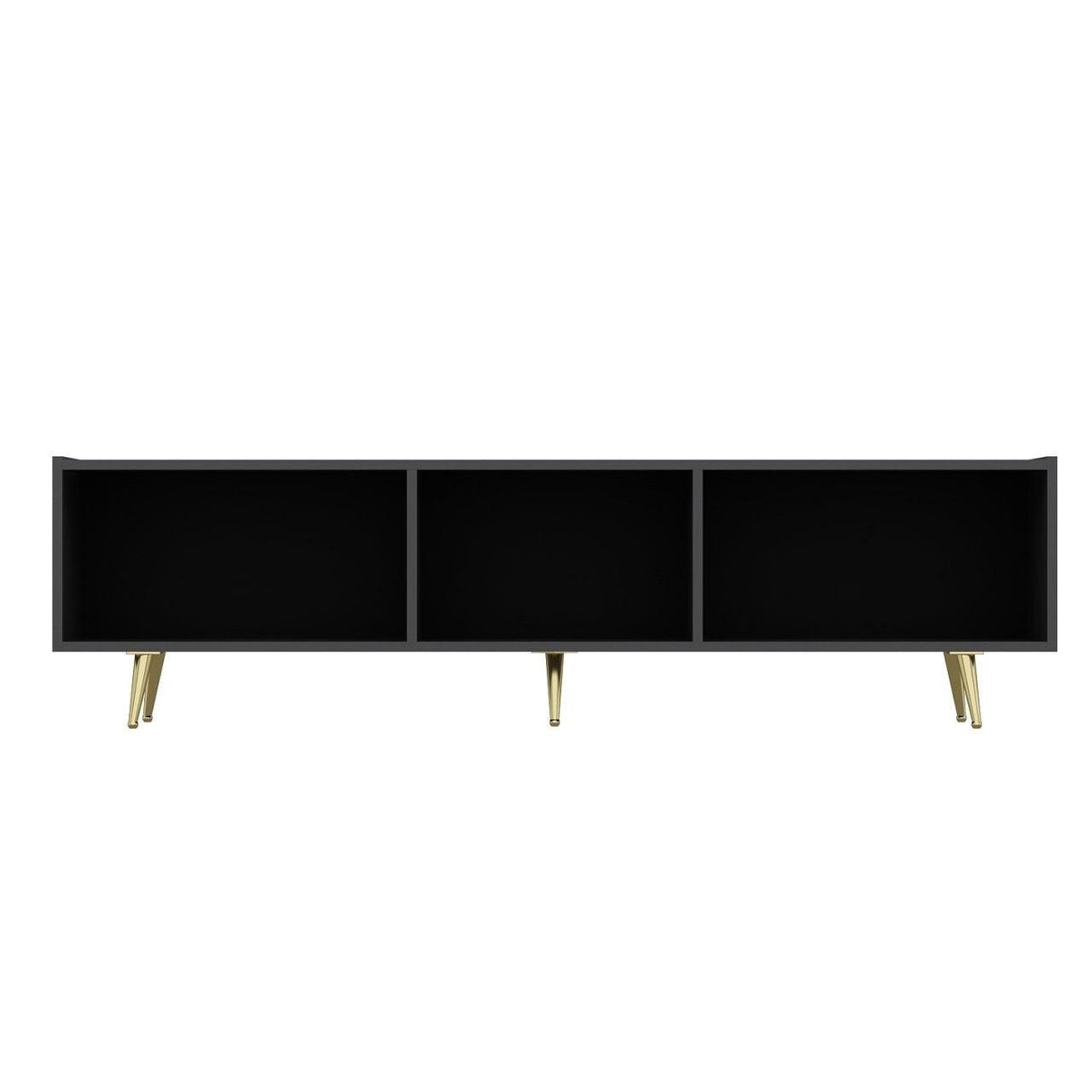 Comodă TV Jose, Diverse culori, Diverse dimensiuni - Antracit - Auriu - 180x42x50 cm | SKU: 506MNR1115 | Comodă TV Jose, varianta Antracit - Auriu - 180x42x50 cm, produs pentru amenajarea locuinței, disponibil online în România la CasaMob