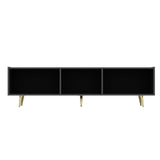 Comodă TV Jose, Diverse culori, Diverse dimensiuni - Antracit - Auriu - 180x42x50 cm | SKU: 506MNR1115 | Comodă TV Jose, varianta Antracit - Auriu - 180x42x50 cm, produs pentru amenajarea locuinței, disponibil online în România la CasaMob