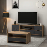 Set mobilă pentru sufragerie Elina - 8604, Antracit - Dore, 180x35x57 cm