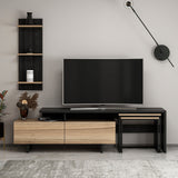Comodă TV Vera - 8858, Negru - Dore, 180x40x50 cm