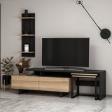 Comodă TV Vera - 8858, Negru - Dore, 180x40x50 cm