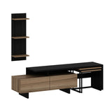Comodă TV Vera - 8858, Negru - Dore, 180x40x50 cm