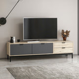 Comodă TV Esta - 8871, Antracit, 180x35x47 cm