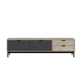 Comodă TV Esta - 8871, Antracit, 180x35x47 cm