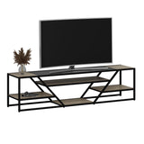 Comodă TV Lora - 8877, Negru, 180x40x45 cm