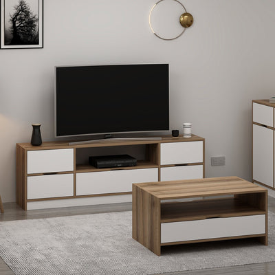 Set mobilă pentru sufragerie Elina - 9007, Alb - Dore, 180x35x57 cm, SKU 506MNR1150, imagine 2