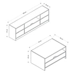 Set mobilă pentru sufragerie Elina - 9007, Alb - Dore, 180x35x57 cm
