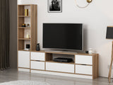 Comodă TV Elina - 9012, Alb - Dore, 180x35x57 cm