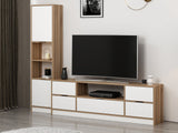 Comodă TV Elina - 9013, Alb - Dore, 180x35x57 cm