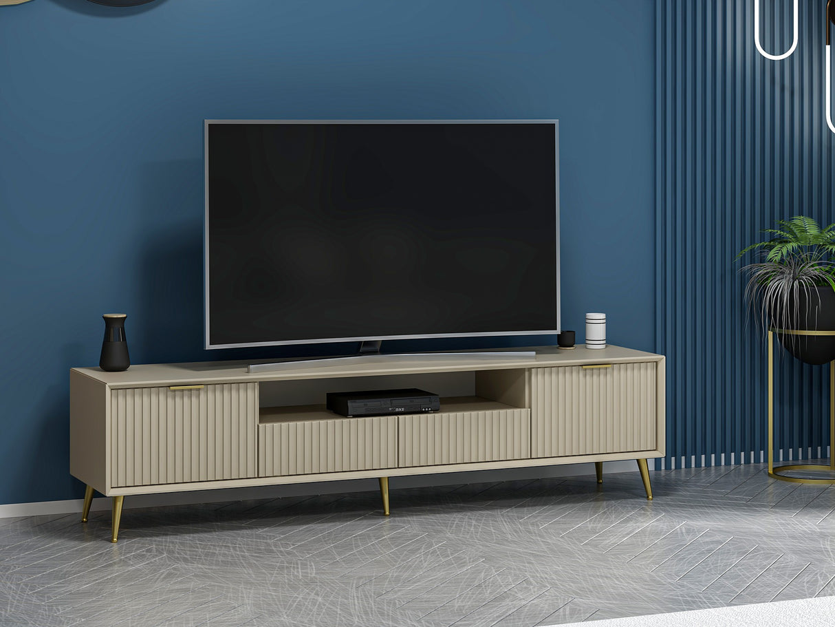 Comodă TV Luxe, Sandstone, 180x35x45 cm