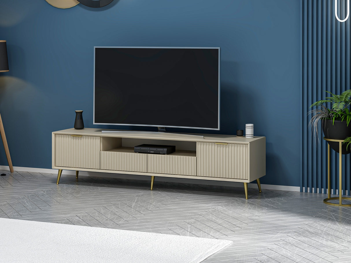 Comodă TV Luxe, Sandstone, 180x35x45 cm