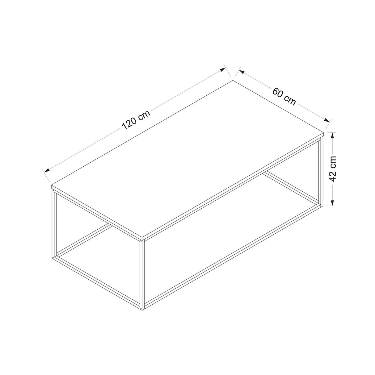 Măsuță de cafea Tiger, Diverse culori, 120x60x42 cm - Nuc | SKU: 506MNR1204 | Măsuță de cafea Tiger, 120x60x42 cm, varianta Nuc, produs pentru amenajarea locuinței, disponibil online în România la CasaMob
