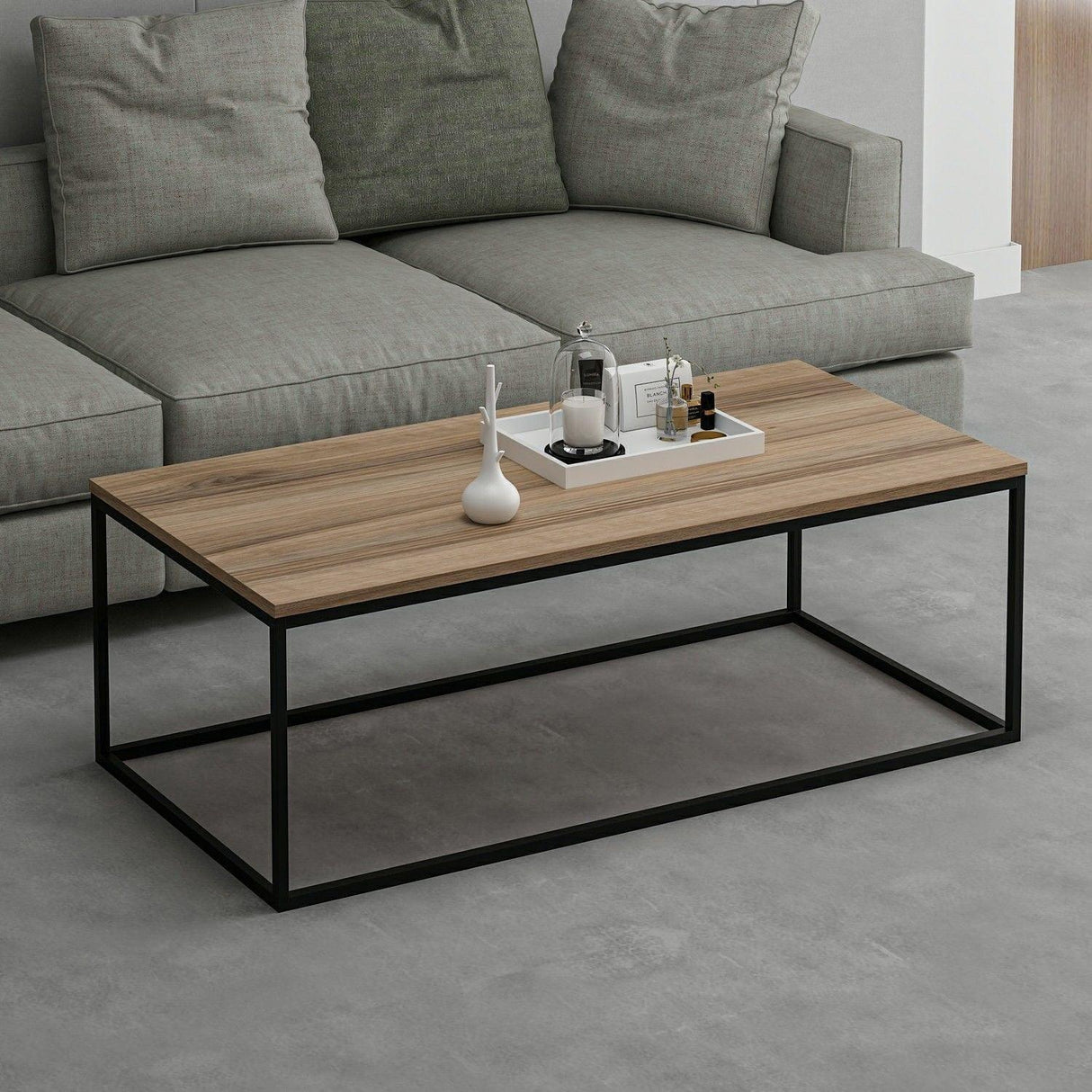 Măsuță de cafea Tiger, Diverse culori, 120x60x42 cm - Nuc | SKU: 506MNR1204 | Măsuță de cafea Tiger, 120x60x42 cm, varianta Nuc, produs pentru amenajarea locuinței, disponibil online în România la CasaMob