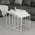 Alb | SKU: 506MNR1206 | Set 3 măsuțe de cafea Evia, 55x40x50 cm, varianta Alb, produs pentru amenajarea locuinței, disponibil online în România la CasaMob