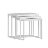 Set 3 măsuțe de cafea Evia, Diverse culori, 55x40x50 cm - Alb | SKU: 506MNR1206 | Set 3 măsuțe de cafea Evia, 55x40x50 cm, varianta Alb, produs pentru amenajarea locuinței, disponibil online în România la CasaMob