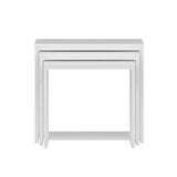 Set 3 măsuțe de cafea Evia, Diverse culori, 55x40x50 cm - Alb | SKU: 506MNR1206 | Set 3 măsuțe de cafea Evia, 55x40x50 cm, varianta Alb, produs pentru amenajarea locuinței, disponibil online în România la CasaMob