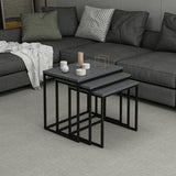 Set 3 măsuțe de cafea Evia, Diverse culori, 55x40x50 cm - Antracit | SKU: 506MNR1208 | Set 3 măsuțe de cafea Evia, 55x40x50 cm, varianta Antracit, produs pentru amenajarea locuinței, disponibil online în România la CasaMob