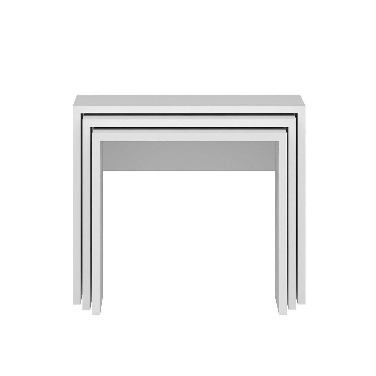 Set 3 măsuțe de cafea Alya, Diverse culori, 55x40x47 cm - Alb | SKU: 506MNR1214 | Set 3 măsuțe de cafea Alya, 55x40x47 cm, varianta Alb, produs pentru amenajarea locuinței, disponibil online în România la CasaMob