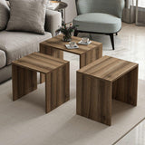 Set 3 măsuțe de cafea Alya, Diverse culori, 55x40x47 cm - Nuc | SKU: 506MNR1215 | Set 3 măsuțe de cafea Alya, 55x40x47 cm, varianta Nuc, produs pentru amenajarea locuinței, disponibil online în România la CasaMob