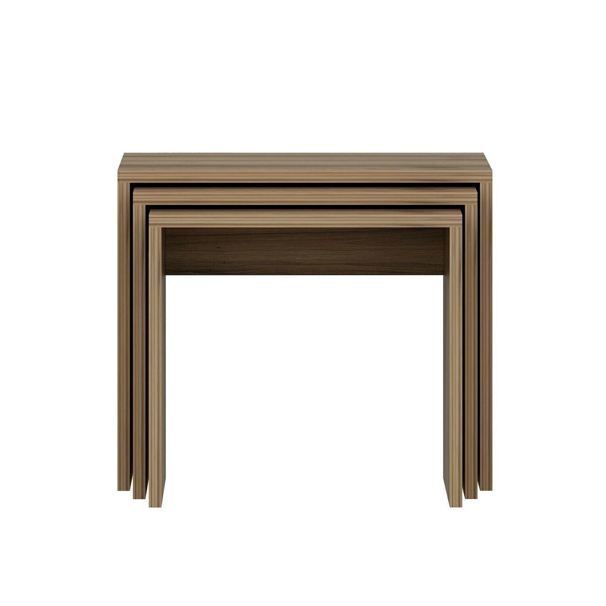 Set 3 măsuțe de cafea Alya, Diverse culori, 55x40x47 cm - Nuc | SKU: 506MNR1215 | Set 3 măsuțe de cafea Alya, 55x40x47 cm, varianta Nuc, produs pentru amenajarea locuinței, disponibil online în România la CasaMob