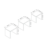 Set 3 măsuțe de cafea Alya, Diverse culori, 55x40x47 cm - Nuc | SKU: 506MNR1215 | Set 3 măsuțe de cafea Alya, 55x40x47 cm, varianta Nuc, produs pentru amenajarea locuinței, disponibil online în România la CasaMob