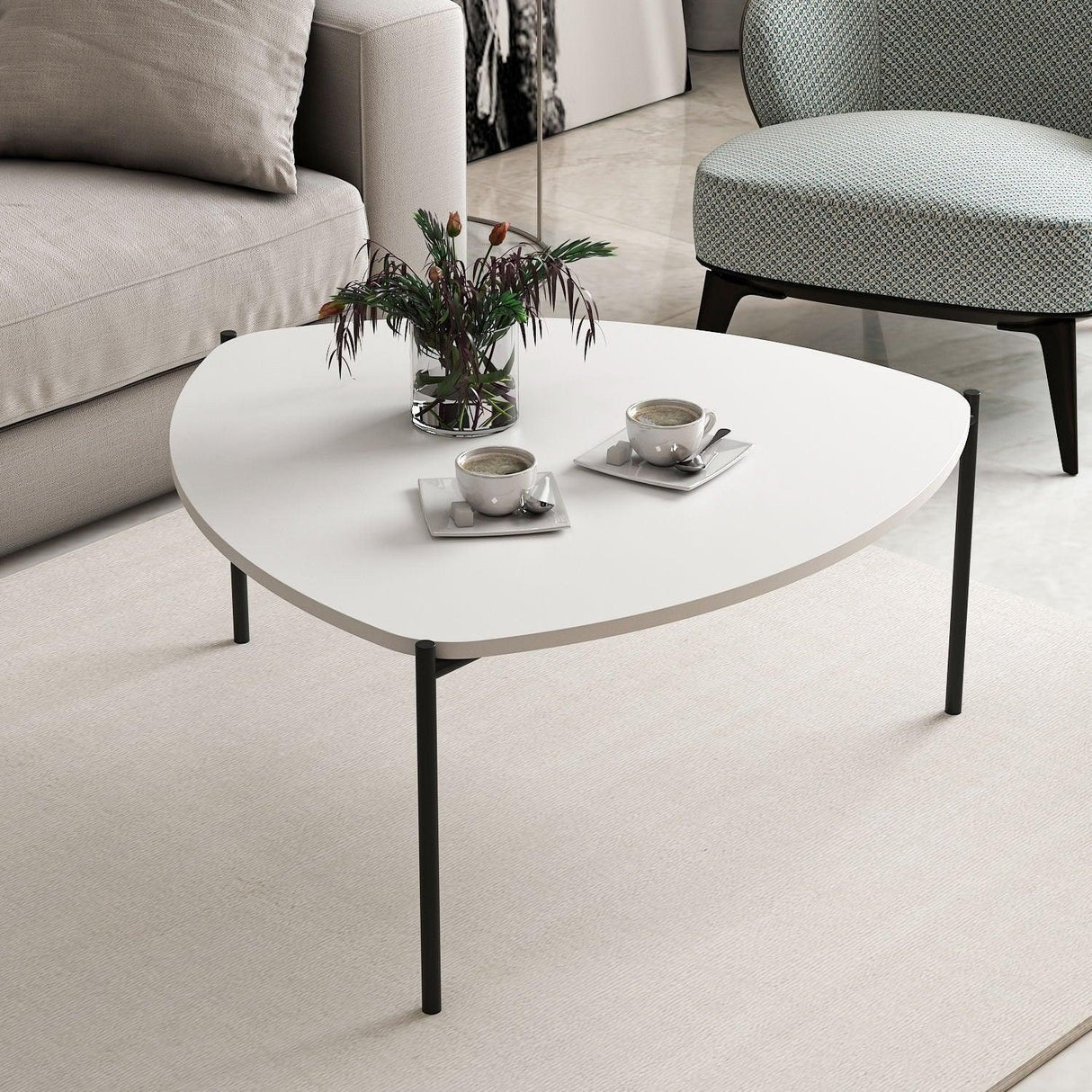 Măsuță de cafea Lenny, Diverse culori, Diverse configurații, Diverse dimensiuni - Alb - 90x89x40 cm - Standard | SKU: 506MNR1217 | Măsuță de cafea Lenny, varianta Alb - 90x89x40 cm - Standard, produs pentru amenajarea locuinței, disponibil online în România la CasaMob
