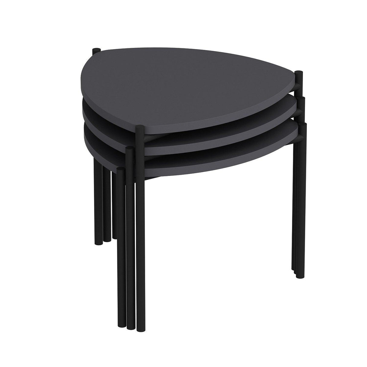 Măsuță de cafea Lenny, Diverse culori, Diverse configurații, Diverse dimensiuni - Antracit - 45x45x45 cm - 3 bucăți | SKU: 506MNR1223 | Măsuță de cafea Lenny, varianta Antracit - 45x45x45 cm - 3 bucăți, produs pentru amenajarea locuinței, disponibil online în România la CasaMob