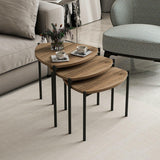 Măsuță de cafea Lenny, Diverse culori, Diverse configurații, Diverse dimensiuni - Nuc - 45x45x45 cm - 3 bucăți | SKU: 506MNR1225 | Măsuță de cafea Lenny, varianta Nuc - 45x45x45 cm - 3 bucăți, produs pentru amenajarea locuinței, disponibil online în România la CasaMob