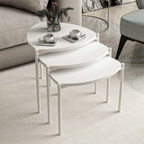 Măsuță de cafea Lenny, Diverse culori, Diverse configurații, Diverse dimensiuni - Alb - 45x45x45 cm - 3 bucăți | SKU: 506MNR1222 | Măsuță de cafea Lenny, varianta Alb - 45x45x45 cm - 3 bucăți, produs pentru amenajarea locuinței, disponibil online în România la CasaMob