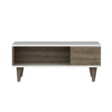 Măsuță de cafea Lyon, Diverse culori, 90x60x39 cm - Alb - Nuc | SKU: 506MNR1240 | Măsuță de cafea Lyon, 90x60x39 cm, varianta Alb - Nuc, produs pentru amenajarea locuinței, disponibil online în România la CasaMob