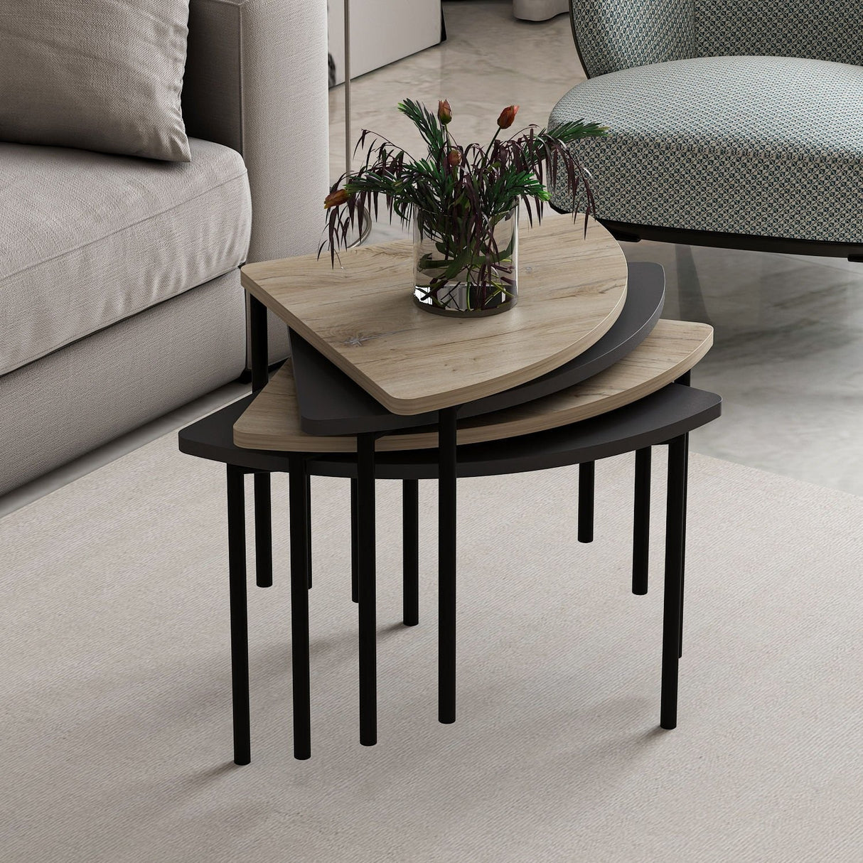Mobila Emma 90x42 - Anthracite, SKU 506MNR1243
