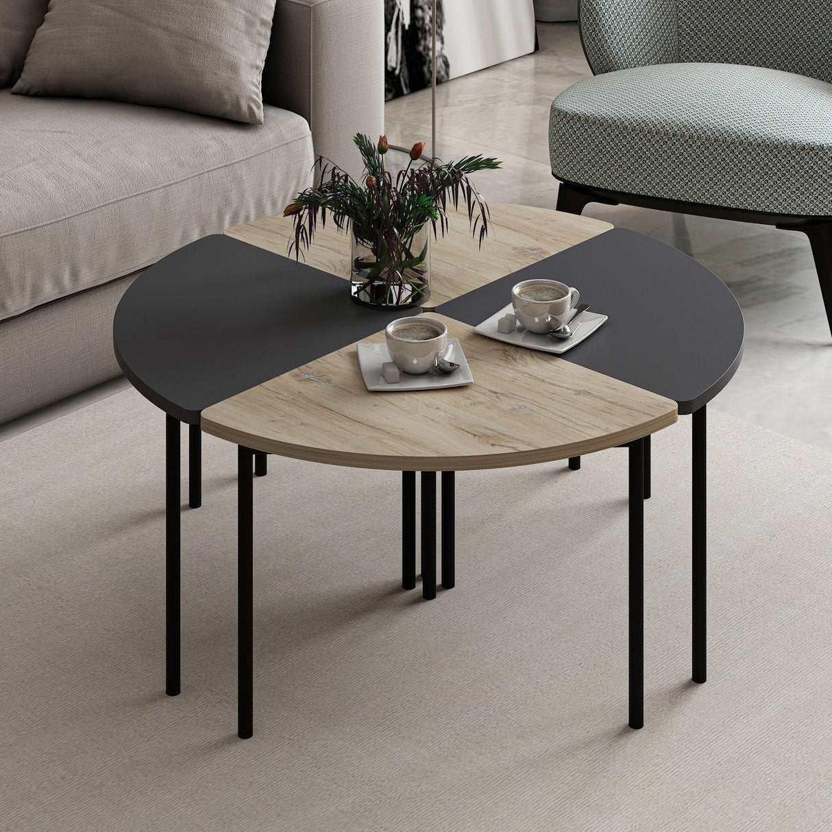 Mobila Emma 90x42 - Anthracite, SKU 506MNR1243