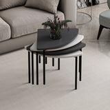 Mobila Emma 90x42 - White Anthracite, SKU 506MNR1243