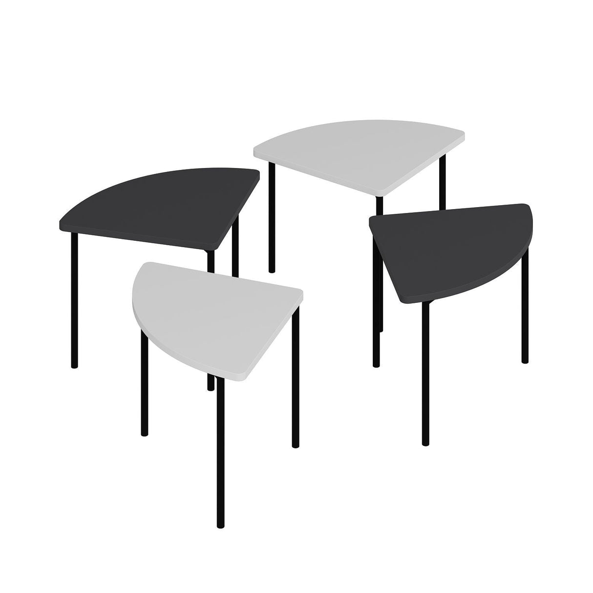 Mobila Emma 90x42 - White Anthracite, SKU 506MNR1243