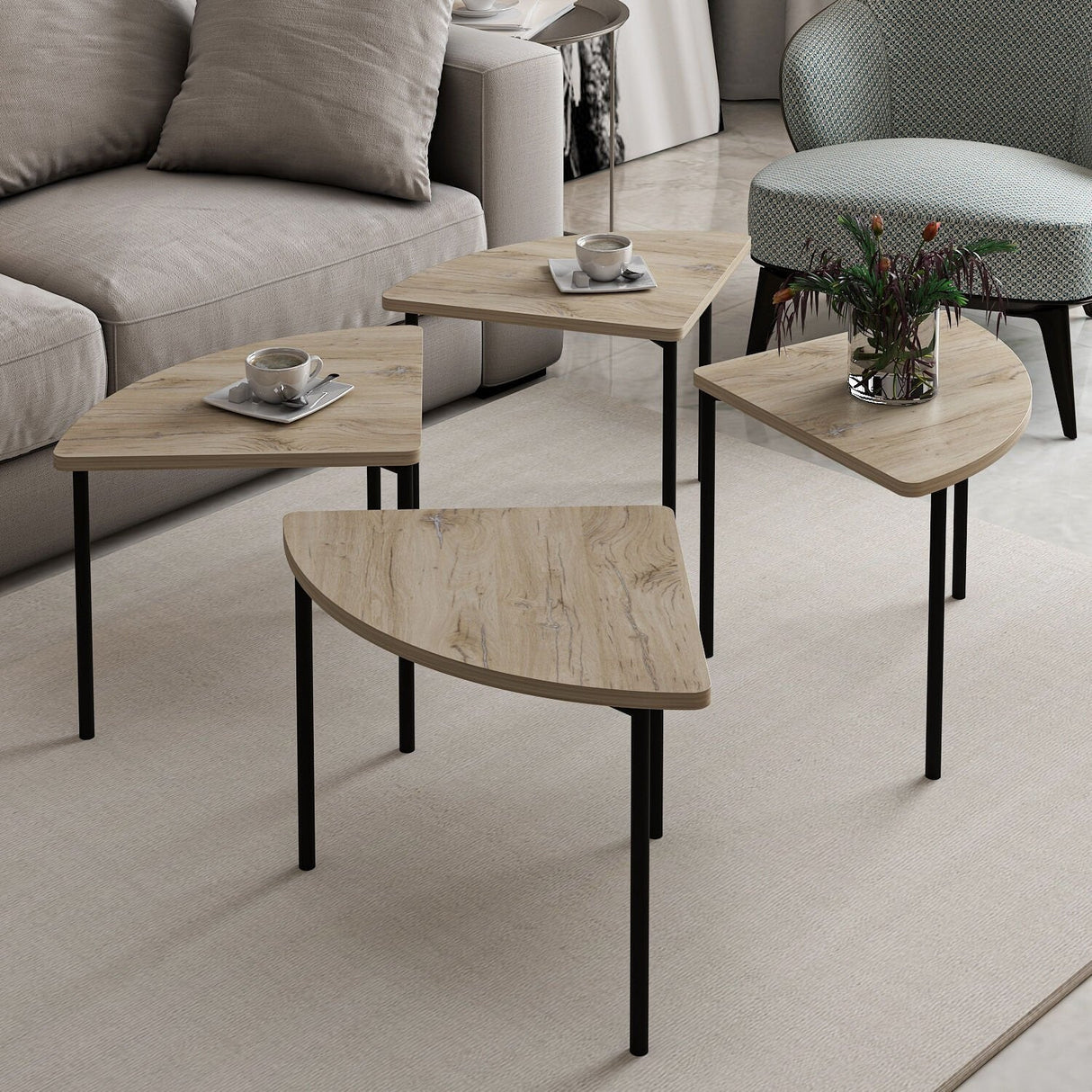 Mobila Emma 90x42 - Walnut, SKU 506MNR1243