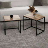 Set 2 măsuțe de cafea Vera - 4798, Nuc, 50x38x46 cm