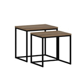 Set 2 măsuțe de cafea Vera - 4798, Nuc, 50x38x46 cm