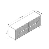 Comodă TV Jose, Diverse culori, Diverse dimensiuni - Alb - 180x47x75 cm | SKU: 506MNR1302 | Comodă TV Jose, varianta Alb - 180x47x75 cm, produs pentru amenajarea locuinței, disponibil online în România la CasaMob