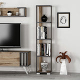 Bibliotecă Neg, Diverse culori, 34x26x153 cm - Nuc | SKU: 506MNR1401 | Bibliotecă Neg, 34x26x153 cm, varianta Nuc, produs pentru amenajarea locuinței, disponibil online în România la CasaMob