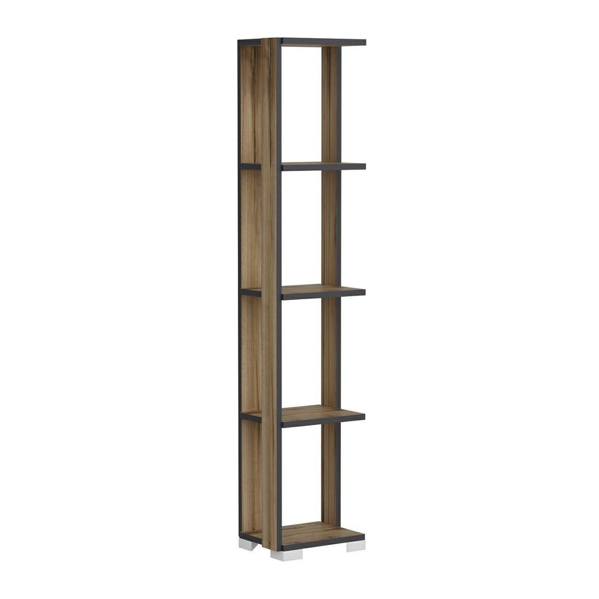 Bibliotecă Neg, Diverse culori, 34x26x153 cm - Nuc | SKU: 506MNR1401 | Bibliotecă Neg, 34x26x153 cm, varianta Nuc, produs pentru amenajarea locuinței, disponibil online în România la CasaMob