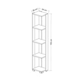 Bibliotecă Neg, Diverse culori, 34x26x153 cm - Nuc | SKU: 506MNR1401 | Bibliotecă Neg, 34x26x153 cm, varianta Nuc, produs pentru amenajarea locuinței, disponibil online în România la CasaMob