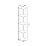 Bibliotecă Neg, Diverse culori, 34x26x153 cm - Antracit | SKU: 506MNR1402 | Bibliotecă Neg, 34x26x153 cm, varianta Antracit, produs pentru amenajarea locuinței, disponibil online în România la CasaMob