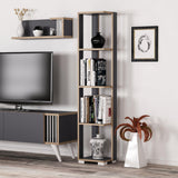 Bibliotecă Neg, Diverse culori, 34x26x153 cm - Antracit | SKU: 506MNR1402 | Bibliotecă Neg, 34x26x153 cm, varianta Antracit, produs pentru amenajarea locuinței, disponibil online în România la CasaMob