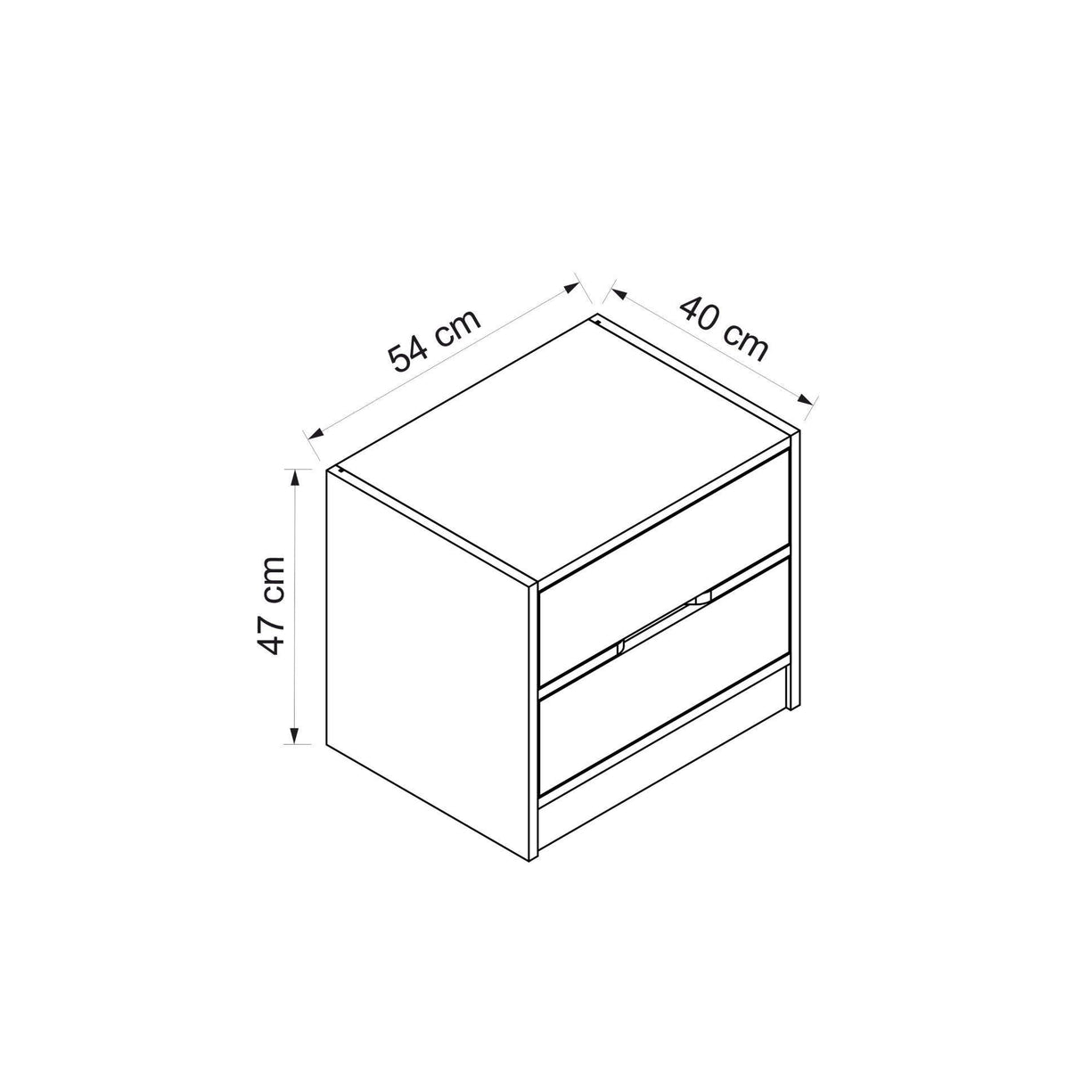 Noptiera Elina - 8170, Nuc, 54x40x47 cm
