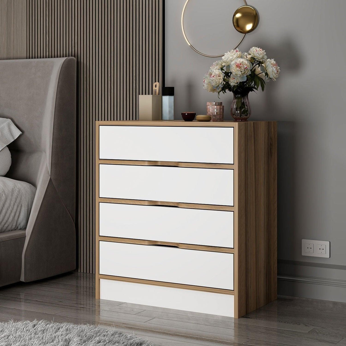 Comoda Elina - 8173, Nuc, 70x40x80 cm