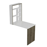 Birou Magicbox, Alb - Stejar, 77x58x75 cm